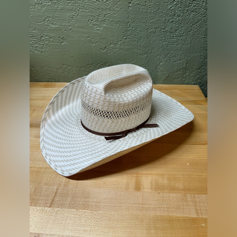 Cowboy’s Custom Greeley Hat Works Straw Rodeo American Hat Size 7 Long Oval